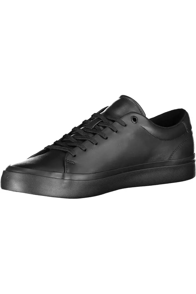 Zapatillas Tommy Hilfiger de piel negra para hombre