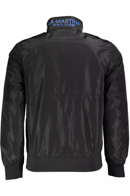 La Martina Black Polyester Men Jacket