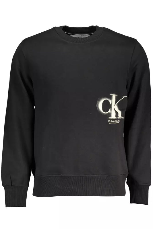 Suéter de algodón negro de Calvin Klein para hombre