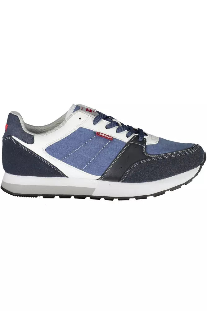 Zapatillas de deporte Carrera de piel ecológica azul para hombre