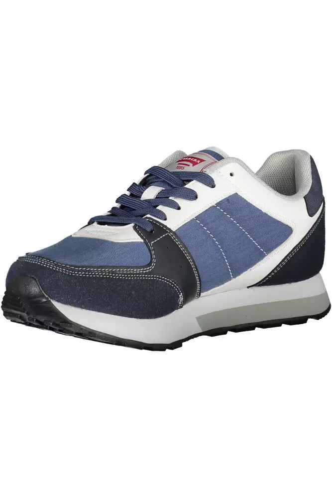 Zapatillas de deporte Carrera de piel ecológica azul para hombre