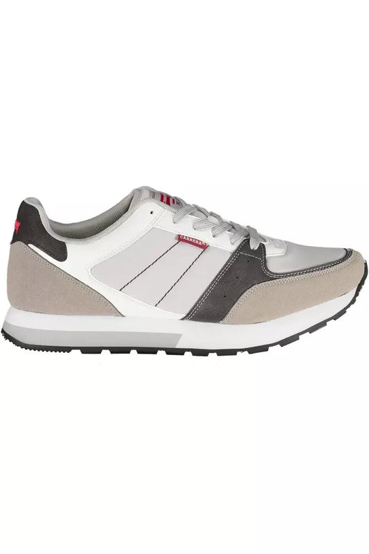 Zapatillas de deporte de piel ecológica color gris Carrera para hombre