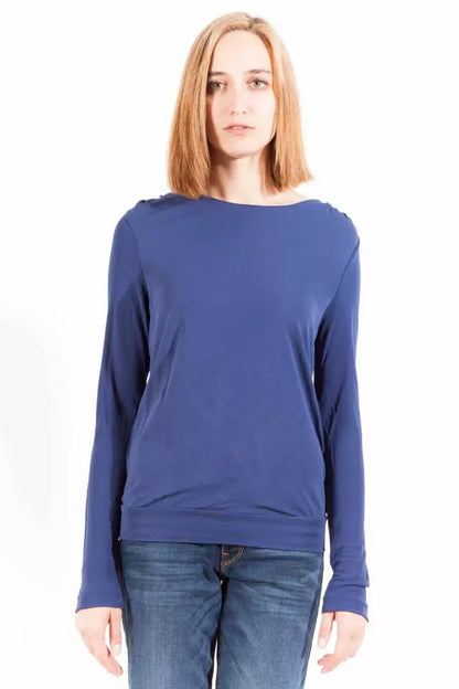 Top de mujer en viscosa azul Gant