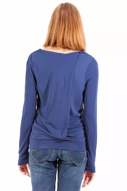 Top de mujer en viscosa azul Gant