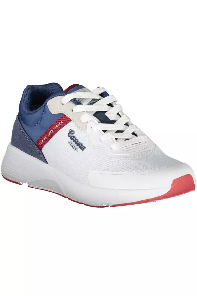 Zapatillas de deporte de piel ecológica blanca Carrera para hombre