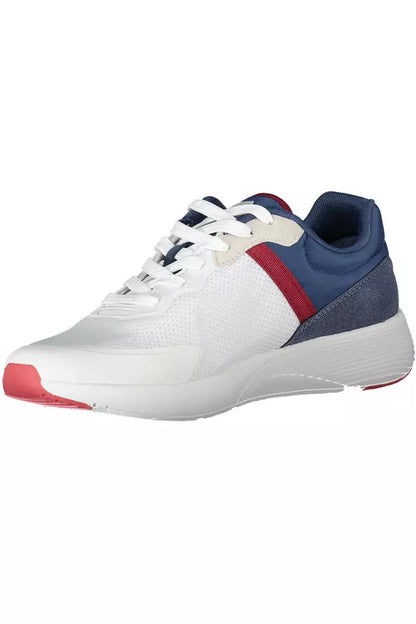 Zapatillas de deporte de piel ecológica blanca Carrera para hombre