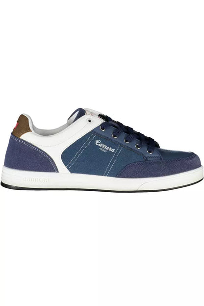 Zapatillas de deporte Carrera de piel ecológica azul para hombre