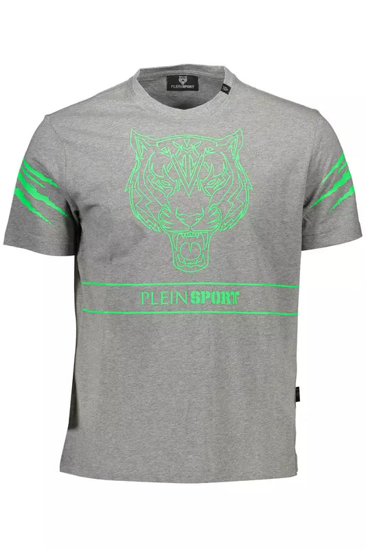 Camiseta de algodón gris para hombre de Plein Sport