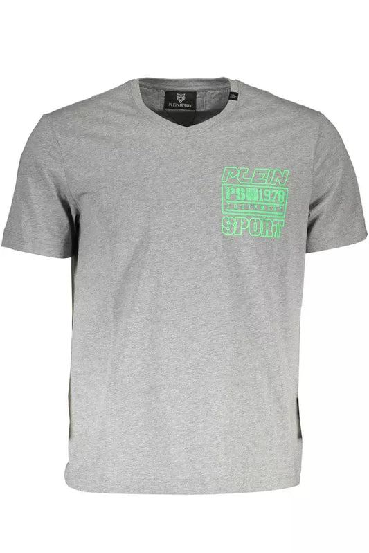 Camiseta de algodón gris para hombre de Plein Sport