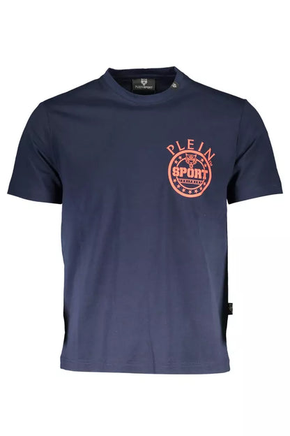 Plein Sport Blue Cotton Herr T-shirt