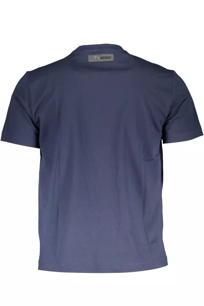 Plein Sport Blue Cotton Herr T-shirt