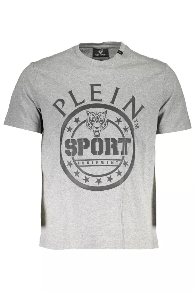 Camiseta de algodón gris para hombre de Plein Sport