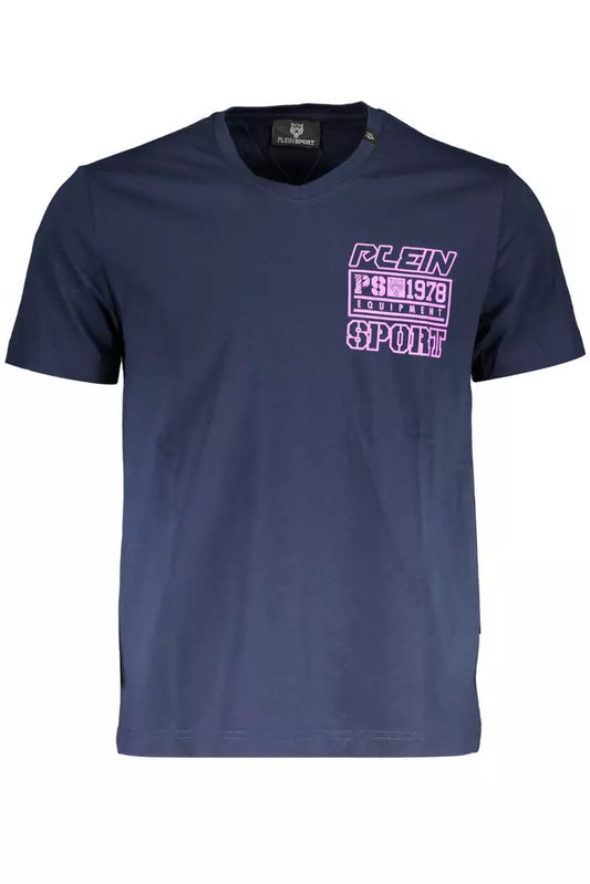 Camiseta de algodón azul para hombre de Plein Sport