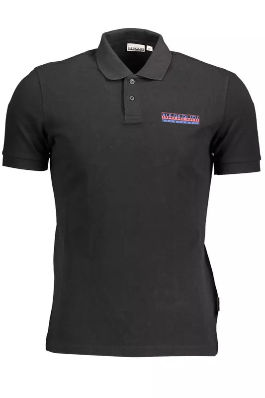 Polo de algodón negro para hombre de Napapijri