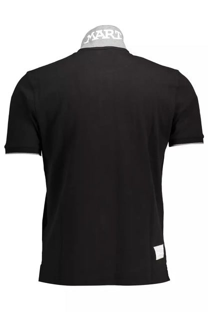 Polo de algodón negro para hombre La Martina