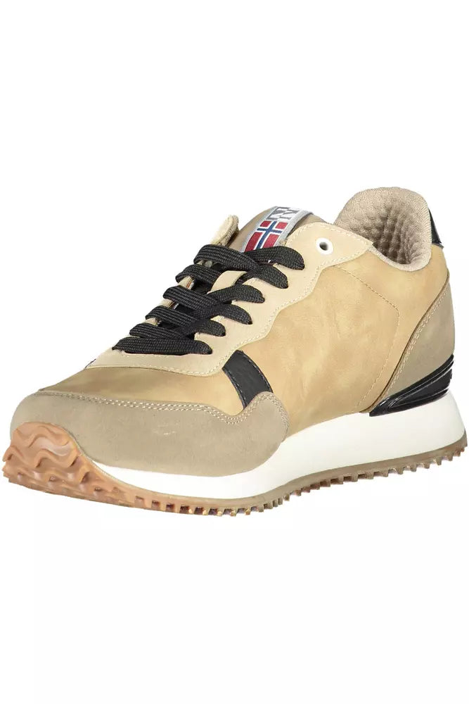 Napapijri Beige Polyester Sneaker för män