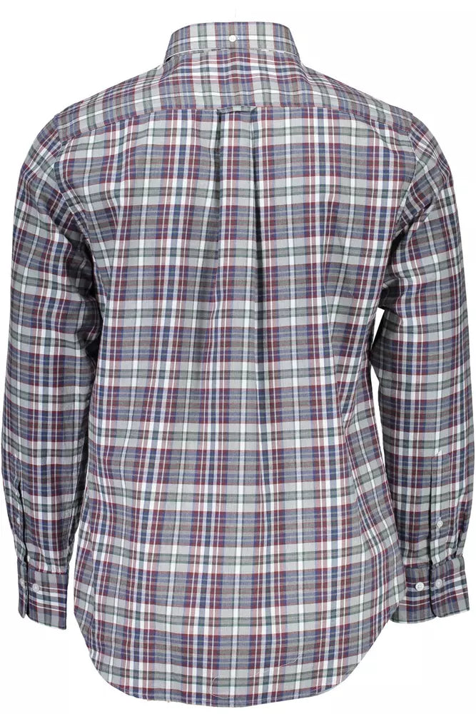 Camisa de algodón azul Gant para hombre