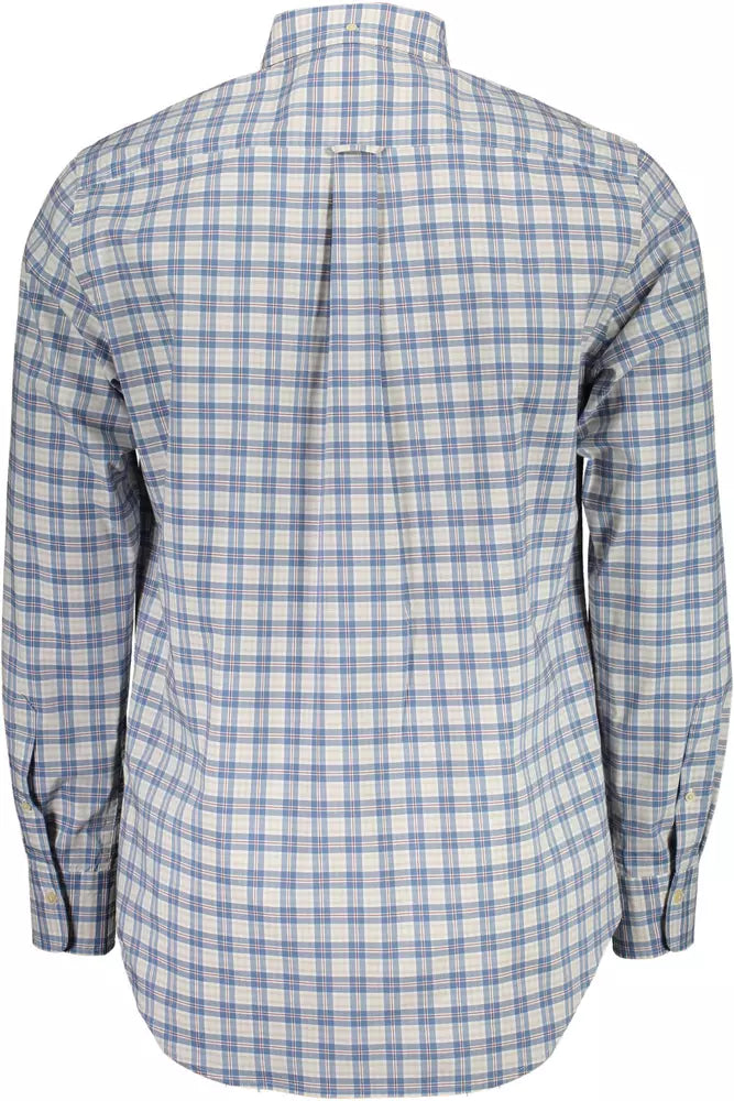 Camisa de algodón azul Gant para hombre