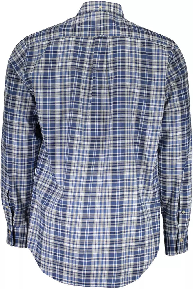 Camisa de algodón azul Gant para hombre