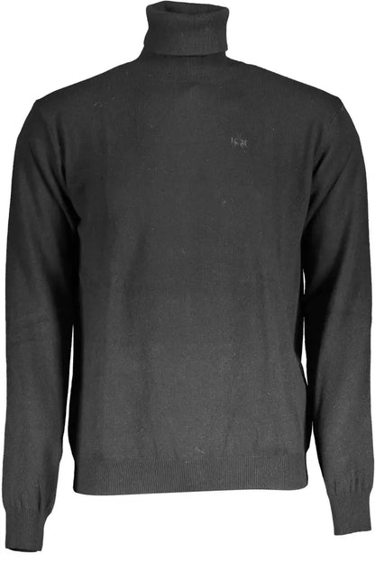 La Martina Black Wool Men Sweater