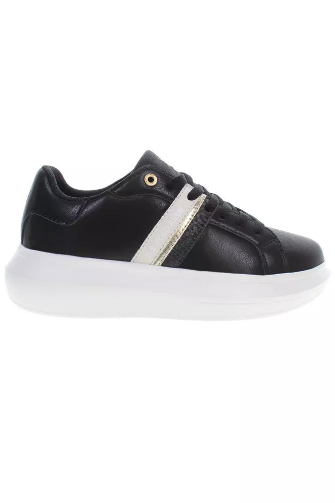 US POLO ASSN. Svart polyester sneaker för kvinnor