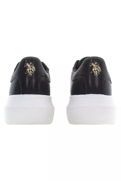 US POLO ASSN. Svart polyester sneaker för kvinnor