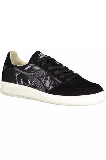 Zapatillas de piel negras Diadora para mujer