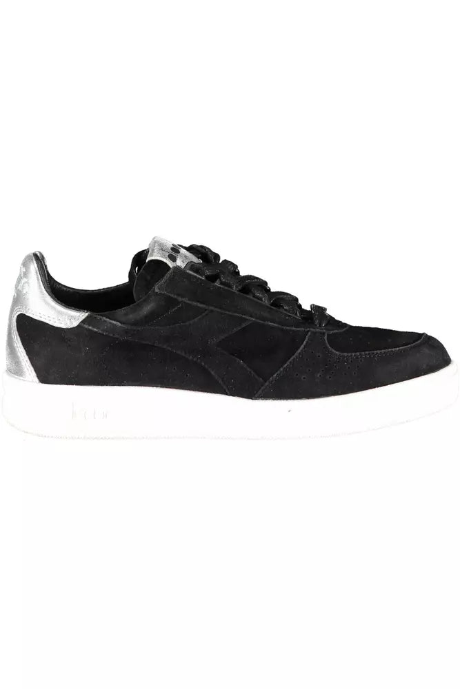 Zapatillas de piel negras Diadora para mujer