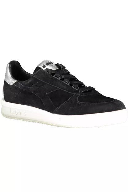 Zapatillas de piel negras Diadora para mujer