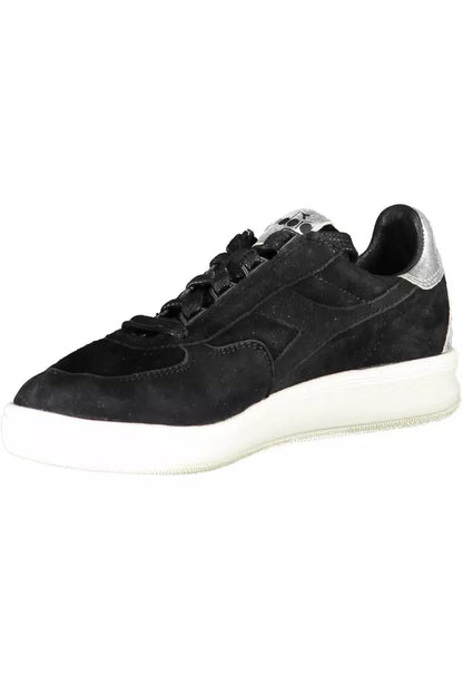 Zapatillas de piel negras Diadora para mujer