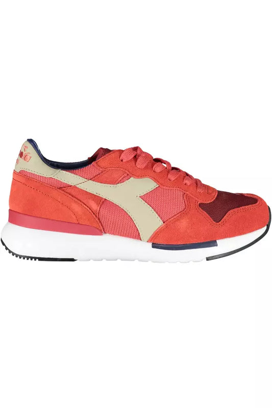 Zapatillas de piel roja Diadora para mujer