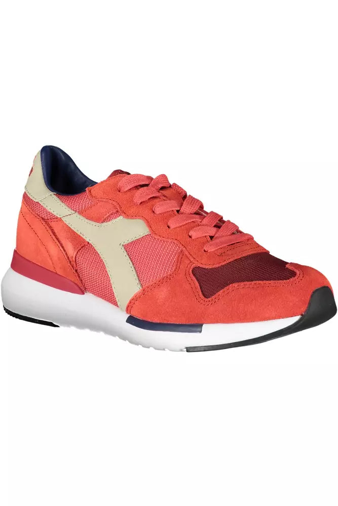 Zapatillas de piel roja Diadora para mujer