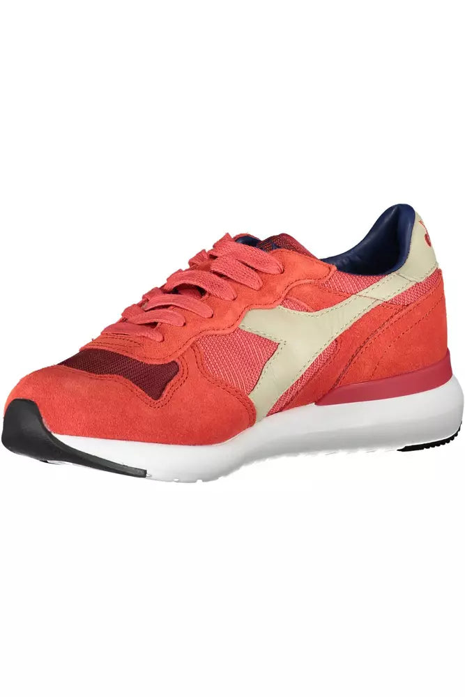 Zapatillas de piel roja Diadora para mujer