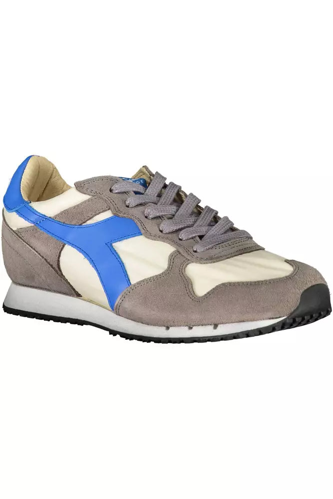 Zapatilla Diadora de piel gris para mujer