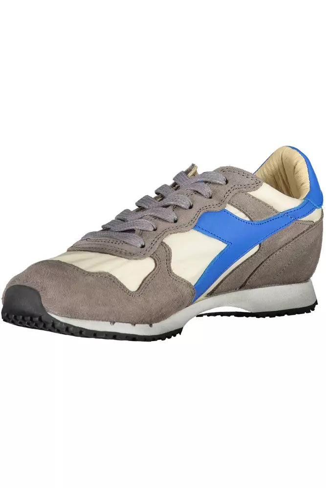 Zapatilla Diadora de piel gris para mujer