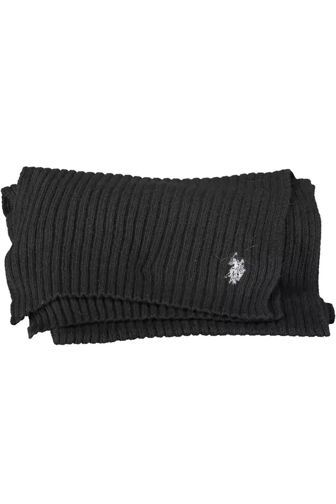 U.S. POLO ASSN. Black Wool Men Scarf