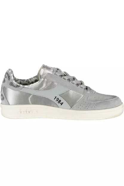 Zapatilla Diadora de piel gris para mujer