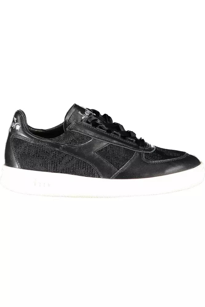 Zapatillas de piel negras Diadora para mujer