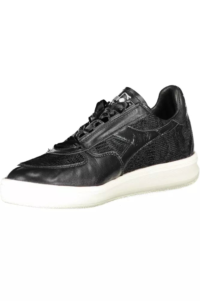 Zapatillas de piel negras Diadora para mujer