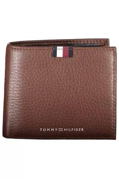 Tommy Hilfiger Brun Läder Plånbok för män