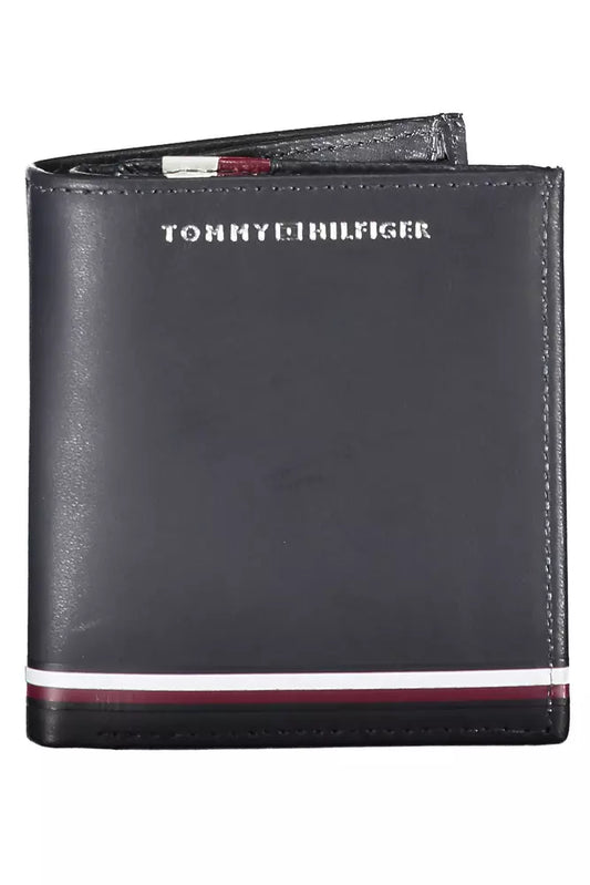 Tommy Hilfiger Blå Läder Plånbok för män