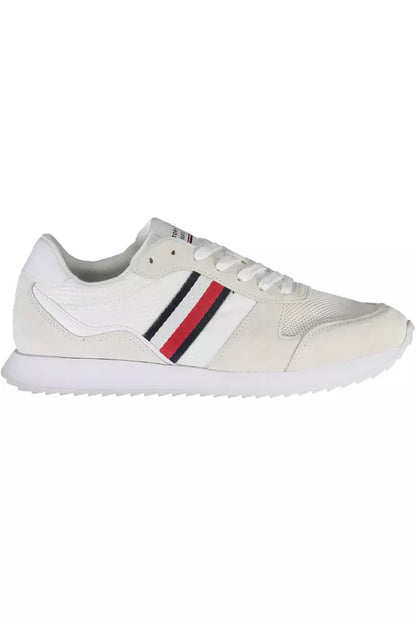 Tommy Hilfiger Vit Polyester Sneaker för män