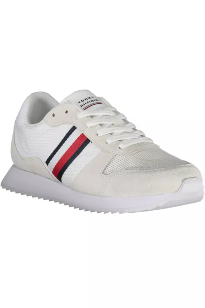 Tommy Hilfiger Vit Polyester Sneaker för män