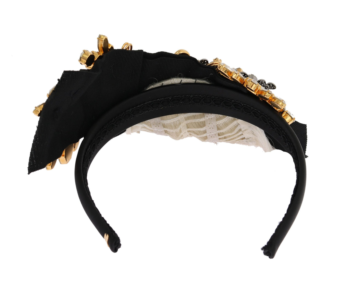 Diadema elegante con cristales negros de Dolce &amp; Gabbana