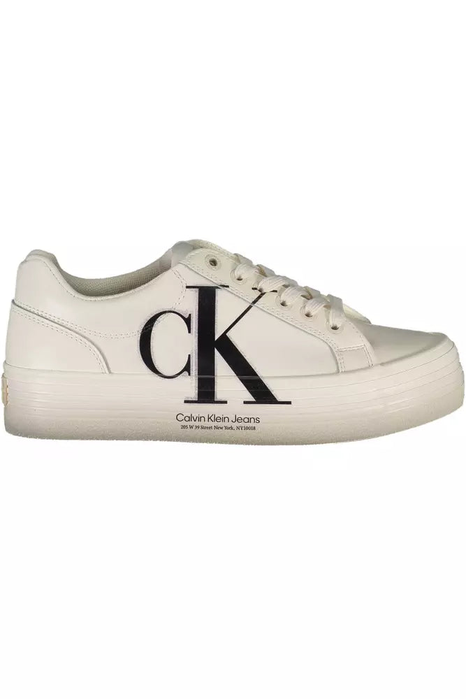 Calvin Klein White Leather Women Sneaker