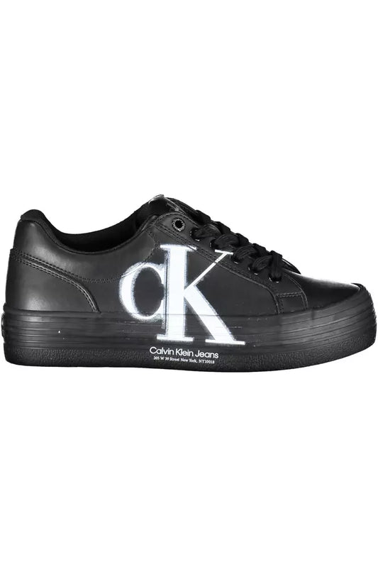 Zapatillas de deporte de piel negra de Calvin Klein para mujer