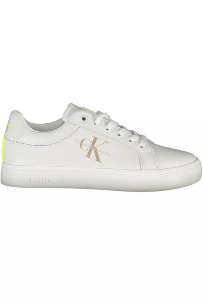 Zapatillas de deporte de piel blanca de Calvin Klein para mujer