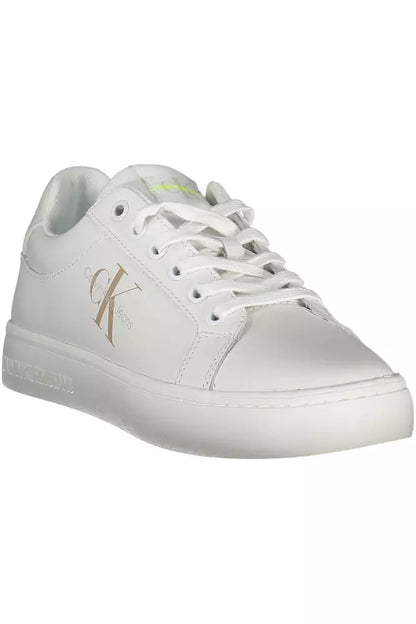 Zapatillas de deporte de piel blanca de Calvin Klein para mujer