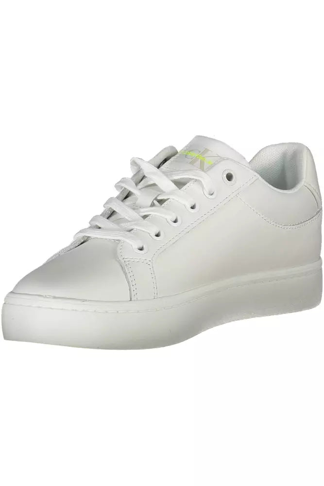 Zapatillas de deporte de piel blanca de Calvin Klein para mujer