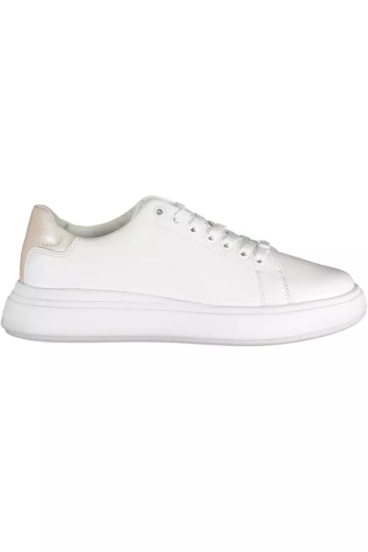 Zapatillas de deporte de piel blanca de Calvin Klein para mujer